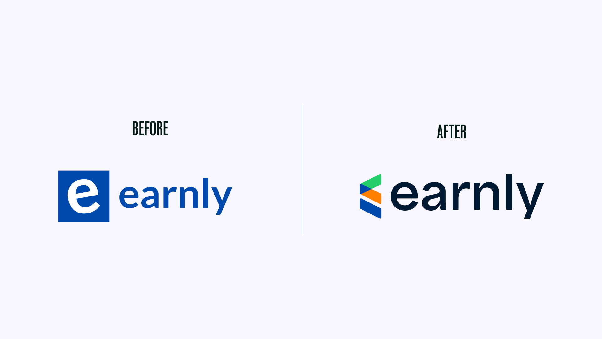 Earnly brand redesign before and after comparison