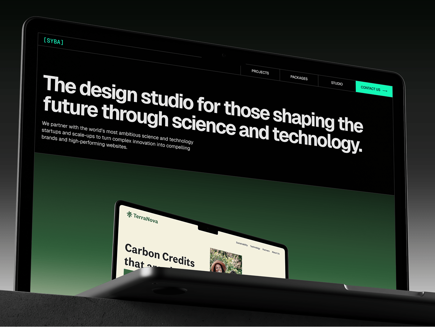 Syba redesign homepage dark mode